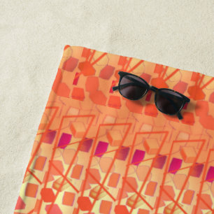 Orange Sunshine beach towel