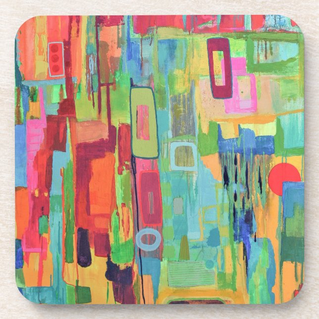 Orange Sunshine Set of 6 Coasters (Front)