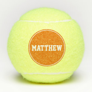 Orange Super Sport Custom Name Tennis Balls