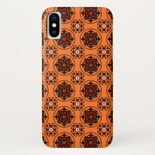 Orange Suzani Pattern iPhone X Case