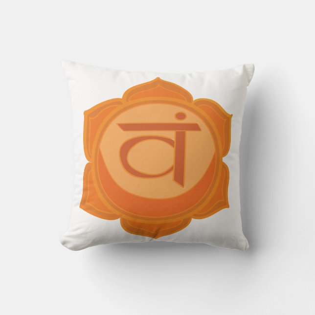 Orange Svadhisthana  Sacral Chakra Cushion (Front)