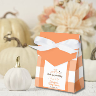 Orange Sweet Little Pumpkin Baby Shower Party Favour Box