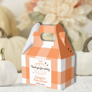 Orange Sweet Little Pumpkin Baby Shower Party Favour Box