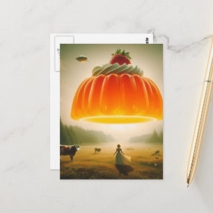 Orange Sweet Treat in the Dairy Pasture Surreal Postcard