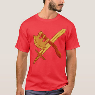 Orange Sword and Axe T-Shirt