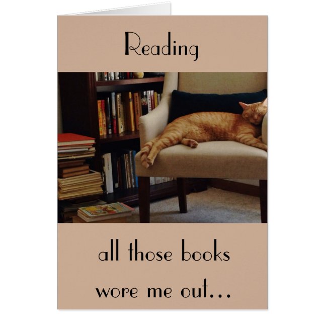Orange Tabby Cat and Books (Front)