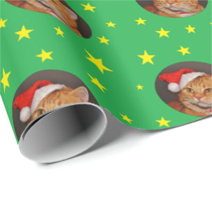 Orange Tabby Cat Christmas Wrapping Paper Holiday