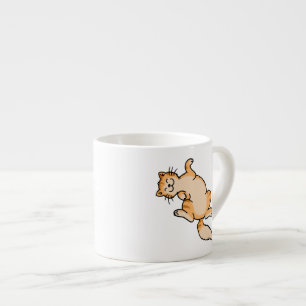 Orange tabby cat espresso cup