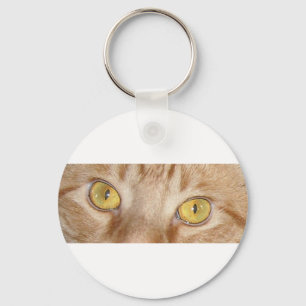 Orange Tabby Cat eyes Key Ring