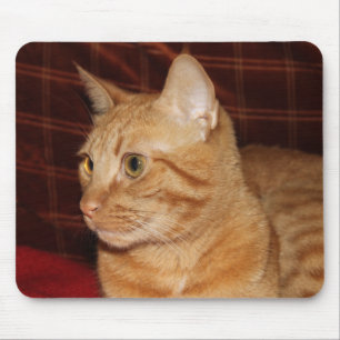 Orange Tabby Cat Face Profile Mouse Mat
