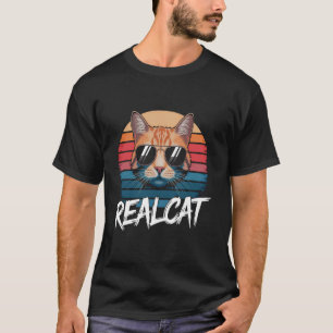 Orange Tabby Cat Friendly Beach Wearing Sunglasses T-Shirt