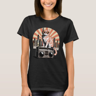 Orange Tabby Cat Friendly Wearing Sunglasses T-Shirt
