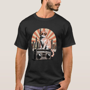 Orange Tabby Cat Friendly Wearing Sunglasses T-Shirt
