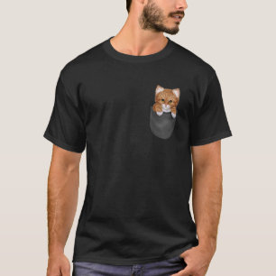 Orange Tabby Cat in Pocket T-Shirt