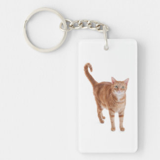 Orange Tabby Cat Key Ring