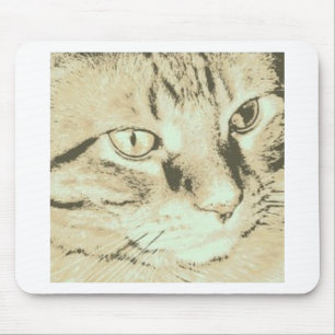 Orange Tabby Cat Mouse Mat
