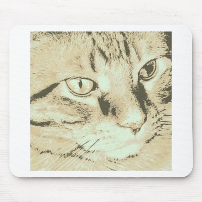 Orange Tabby Cat Mouse Mat (Front)