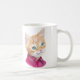 Orange Tabby Cat Mug Custom Orange Tabby Cat art