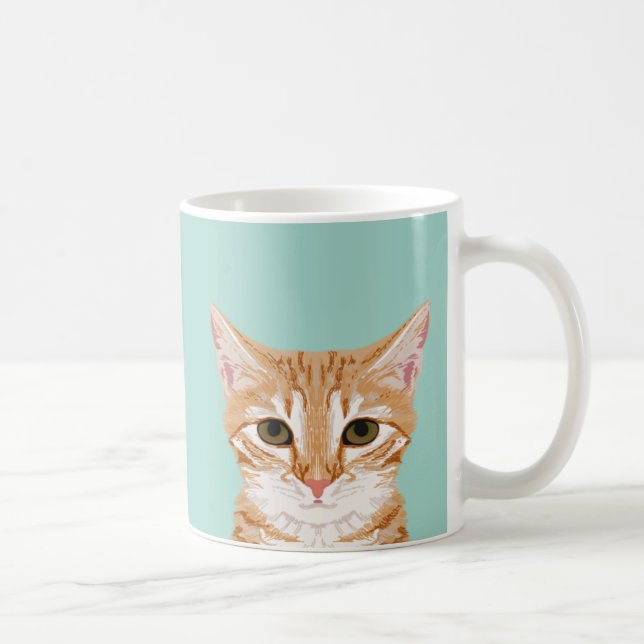 Orange Tabby Cat Mug - Cute Cat Lady Gift (Right)