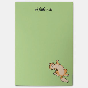 Orange tabby cat post-it notes