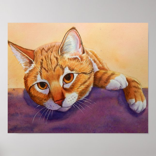 Orange Tabby Cat Poster (Front)