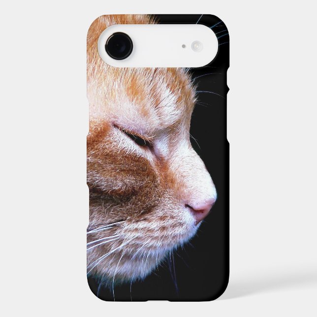 Orange Tabby Cat Profile Phone Case — Minimalist P (Back)