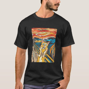Orange Tabby Cat Screaming Parody Graphic T-Shirt