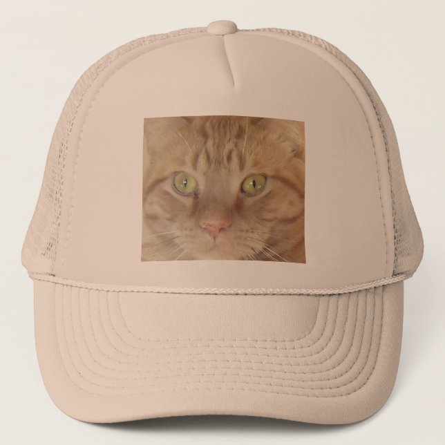 Orange Tabby Cat Trucker Hat (Front)
