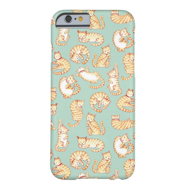 Orange Tabby Cats Illustrated Pattern Case-Mate iPhone Case (Back)