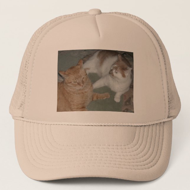 Orange Tabby Cats Trucker Hat (Front)