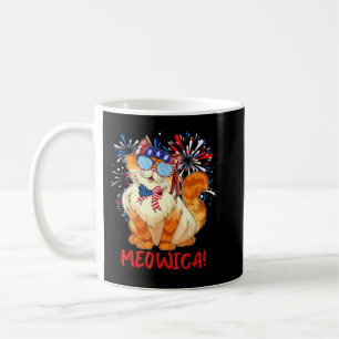 Orange Tabby Gangsta Cat Tattoos Bandanna July 4th Coffee Mug