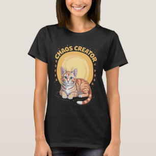Orange Tabby Ginger Kitten Cat Lovers Mum Dad Chao T-Shirt