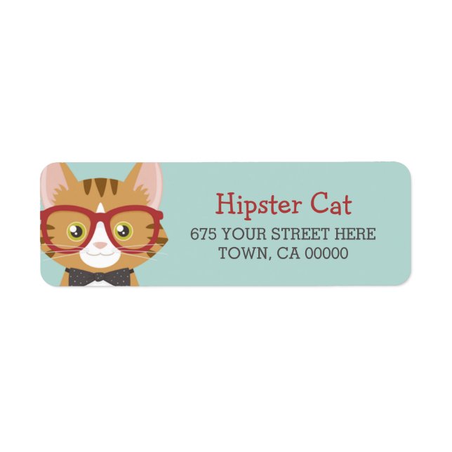 Orange Tabby Hipster Cat Kids (Front)