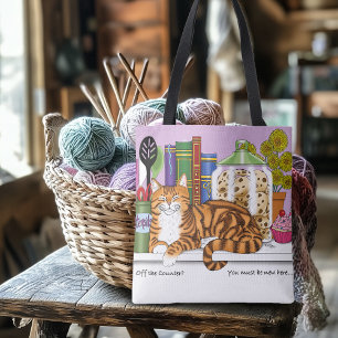 Orange Tabby Kitchen Counter Top Cat Tote Bag