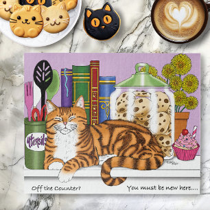 Orange Tabby Kitchen Counter Top Jigsaw Puzzle