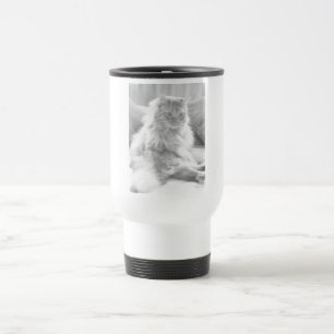 Orange Tabby Kitten/Black & White Photography Travel Mug