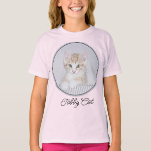 Orange Tabby Kitten Painting - Original Cat Art T- T-Shirt