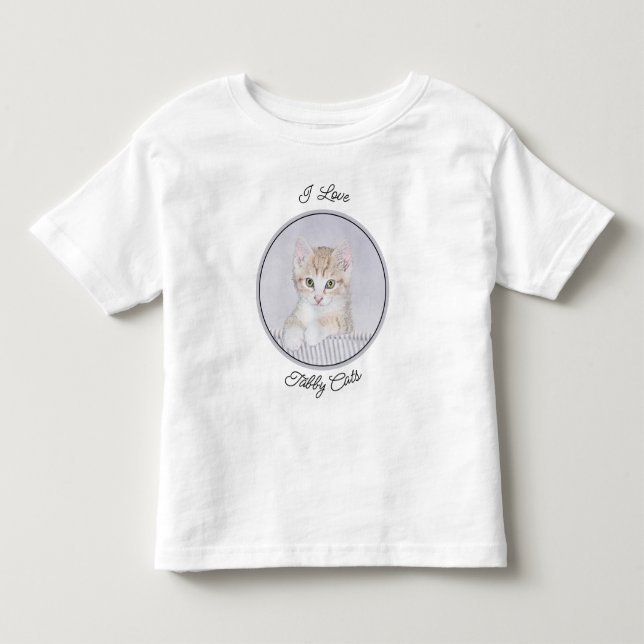 Orange Tabby Kitten Painting - Original Cat Art Toddler T-Shirt (Front)