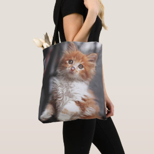 Orange Tabby Kitten Tote Bag