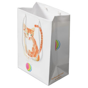 Orange Tabby Medium Gift Bag