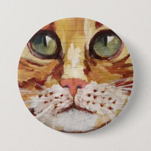 Orange Tabby Painting Detail Button