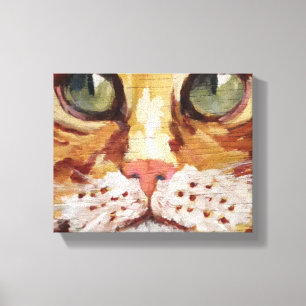 Orange Tabby Painting Detail  Canvas Print