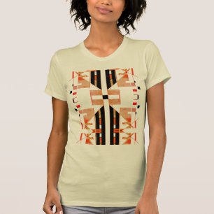 Orange Tan Black Symmetrical Southwest Art Look T-Shirt