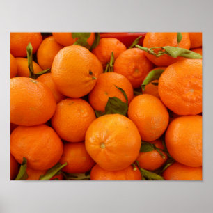 ORANGE TANGERINES PHOTOGRAPHY FRUIT FOOD WALLPAPER POSTER