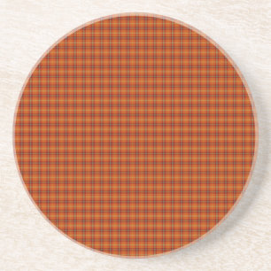Orange Tartan Coaster
