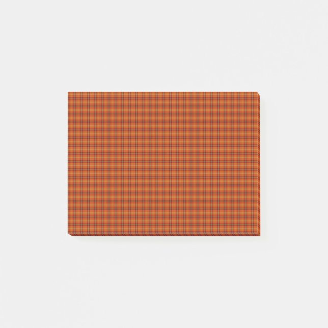 Orange Tartan Post-it® Notes (Front)