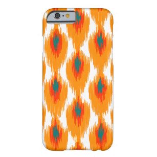 Orange Teal Abstract Tribal Ikat Diamond Pattern Barely There iPhone 6 Case