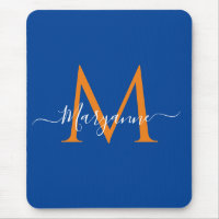 Orange & teal Personalised Monogram Blue Recipes