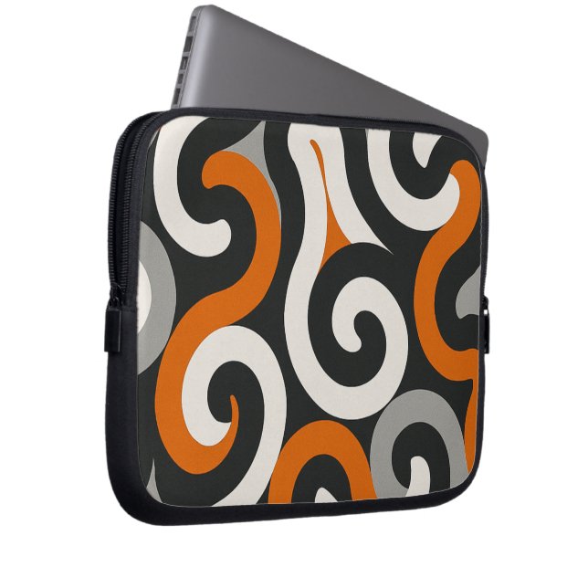 Orange Team (personalise) Laptop Sleeve (Front Right)