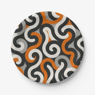 Orange Team (personalise) Paper Plate